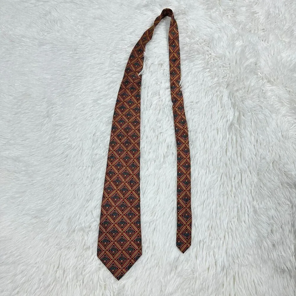 Christian Dior Cravate Mens Neck Tie All Silk Multicolor Vintage